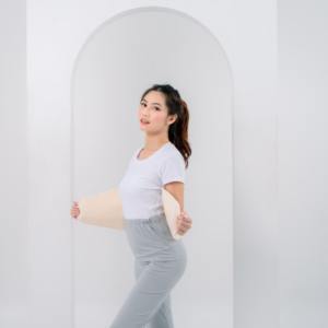 Corset post-partum de qualité supérieure, élastique, flexible, réglable, respirant, en matériau lavable, aide à la récupération après l'accouchement - Product Image 5