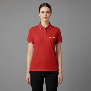 Chemises polo pour femmes 100% coton, personnalisables avec logo brodé, respirantes, manches courtes, couleur unie, confortables. - Product Image 1