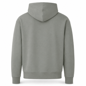 Sweat à capuche gris sauge épais avec cordon de serrage pour homme, coupe classique, 100 % coton molletonné avec poches, service OEM ODM - Product Image 2