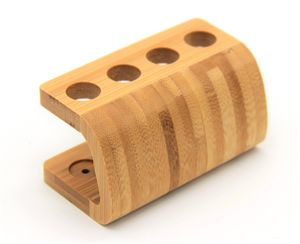Bamboo Toothbrush Holder Stand Carved Lacquer 2 Piece Bathroom Brush Organizer Countertop Rack - Product Image 4