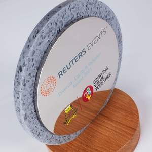 Placas de trofeos de acero y madera, recuerdos - Product Image 3