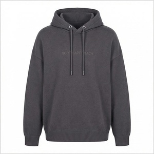 Sweat-shirt à capuche surdimensionné pour homme North Approach, en coton tricoté, décontracté, pour l'automne, avec logo sur le devant - Product Image 1