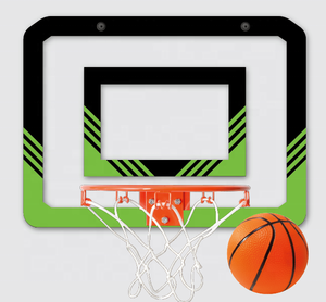 Ensemble de panier de basket-ball mural miniature ODM SC-BHS-15 avec panneau de 15 pouces et mini ballon de basket de 5 pouces, matériau PC vert TW - Product Image 2