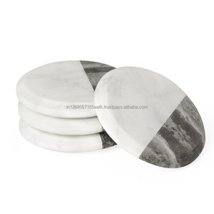 Durable Eco-Friendly Modern <b>Marble</b> <b>Coaster</b> Set with Smooth Finish Octagonal Shape 300mm Diameter 5mm Thickness - Product Image 3
