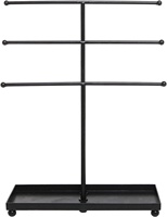Présentoir à bijoux moderne en fer à 4 niveaux, organisateur de bureau, or rose, pour magasin de détail, collection élégante, logo personnalisé, OEM