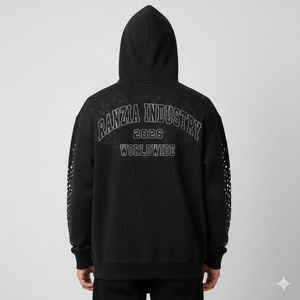 Factory Wholesale Custom Men’s <b>Zip</b> <b>Up</b> <b>Hoodie</b> 100% Cotton Distressed Embroidery Printed <b>Hoodie</b> OEM ODM Men’s Zipper <b>Hoodie</b> - Product Image 5