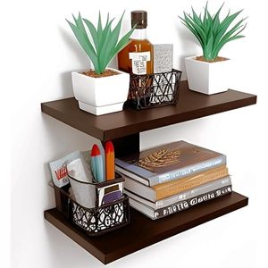 Multipurpose Wooden Wall <b>Shelf</b> for Home Office TV Setup Box Stand Stylish Wooden Storage <b>Rack</b> - Product Image 1
