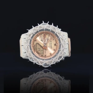 Starspire Jewels Premium VVS Moissanite Iced-out Luxury Silver Ribbon Customizable Unisex Watch 40mm Case - Product Image 5