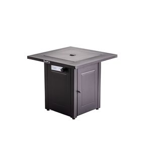 Table de feu au propane autoportante de 28 pouces avec verre de protection, chauffage extérieur moderne - Product Image 5