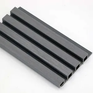 Modern Louvers type wall cladding board capped wpc fluted exterior wall panels outdoor wood plastic composite wall covering