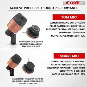 5 Core Tabla Mic Indian Instrument <b>Microphone</b> Set for Bayan Dayan Dholak Mic for Studio <b>Stage</b> Temple - Product Image 4