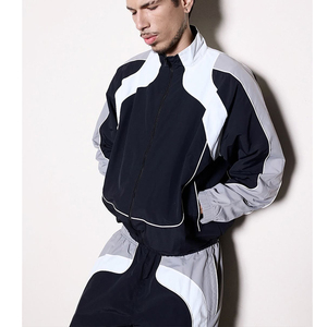 <b>Men</b> Polyester Tracksuits Patchwork Zip up Nylon <b>Jacket</b> and Pants Jogger Gym Sets Custom Tracksuit Unisex Oem Nylon <b>Track</b> Suit - Product Image 4