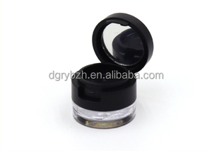 Rayee esistente stampo personalizzato 3g 5g doppio strato barattolo di polvere sciolta rotondo nero chiaro in polvere scatola compatta - Product Image 4