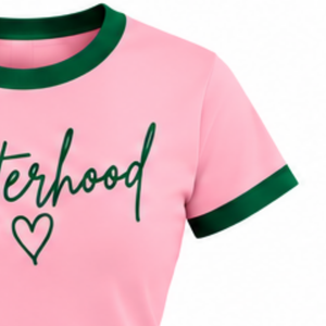   Camiseta de moda para mujer de Sisterhood Pink, diseño gráfico de Sisterhood, manga corta, cuello redondo, informal, estilo sorority - Product Image 5