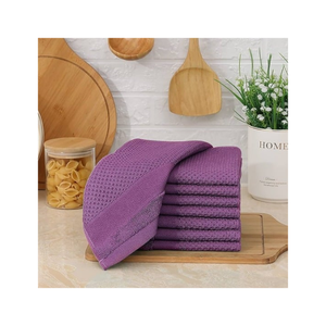 Ensemble de torchons 100% coton biologique lavande, prix usine, personnalisables pour la maison, les restaurants, le golf, la cuisine, la cuisson et la décoration - Product Image 3