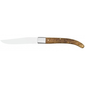 Cuchillos Elegantes para Carne con Mango Curvo de Madera Natural y Hoja de Acero Inoxidable Lisa para Restaurantes y Uso Doméstico - Product Image 1