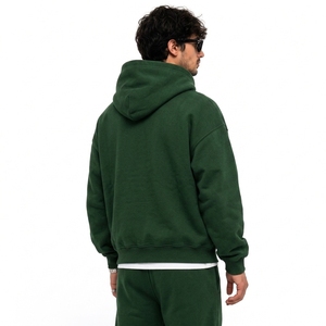 Sweat à capuche zippé personnalisé pour homme et femme, vert, avec strass, coupe oversize, style streetwear, anti-boulochage, 100% coton, OEM, hiver, haute qualité - Product Image 3