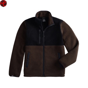Men's Winter Fleece Jacket Sherpa Lined Zip Up Outdoor Sweatshirt Lightweight Breathable Waterproof Collar <b>Coat</b> - Product Image 4