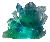 Statue en fluorite naturelle sculptée style bouddhiste, étanche, décoration d'intérieur, sculpture artisanale, perles de méditation personnalisées
