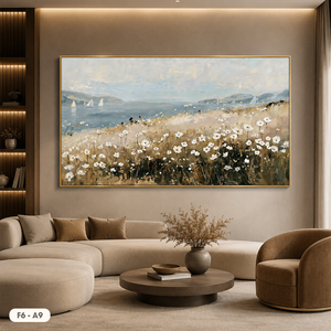 Custom Original Hand Painted Wildflower Field Oil Painting Modern F6-A9 Floral Canvas <b>Wall</b> Art <b>Large</b> Framed Home <b>Decor</b> - Product Image 4