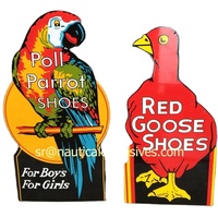 Exclusivos náuticos Esmalte vítreo Signos Porcelana Nostalgia Placa de identificación Red Goose Poll Parrot con oso Tipo de hierro