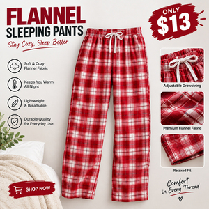 Women Flannel <b>Plaid</b> Pajama <b>Pants</b> 100% Cotton Mid Waist Ankle-Length Sleeping Trouser Casual Winter Sleepwear Straight Fit <b>Pant</b> - Product Image 2