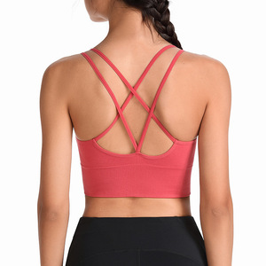 Women's Black Sports Bra Crossback Design High Support Workout Top Fitness Bra - Product Image 4