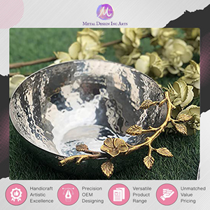 ชุดช้อนส้อมสแตนเลสแบบตอกลายสีทองและสีเงิน  ชามสลัดสำหรับตกแต่งบ้าน  สินค้ามาใหม่ล่าสุด ราคาถูกที่สุด - Product Image 4