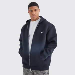 OEM Heavyweight Unisex <b>Zip</b> <b>Hooded</b> Sweatshirt Sun-Faded Vintage Acid Wash Custom Logo Breathable Men's Hoodies Solid Color Casual - Product Image 1