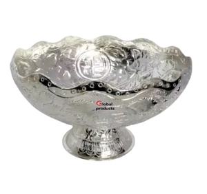 Tazón para servir chocolate de acero inoxidable con acabado plateado de aspecto elegante para restaurante y bar de hotel - Product Image 1