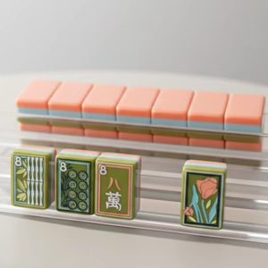 Custom Luxury 4 Layer <b>Mahjong</b> Tiles Pink Emerald Green Acrylic 160pcs Foldable American <b>Mahjong</b> <b>Set</b> - Product Image 1