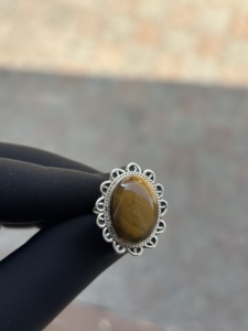 Anillos de Plata de Ley 925 con Gema de Tulita, Estilo Bohemio Vintage, Joyería de Moda Hecha a Mano para Mujer, Anillos de Compromiso - Product Image 2