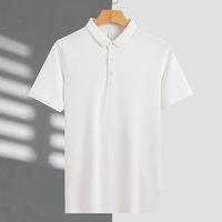 Chemise tricotée unie haut de gamme sur mesure pour usine OEM, uniforme de travail personnalisé, manches courtes d'été, col brodé