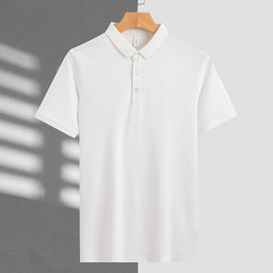 Polo personnalisé haut de gamme en couleur unie, uniforme de travail sur mesure, t-shirt d'été à manches courtes avec col et logo brodé - Product Image 6
