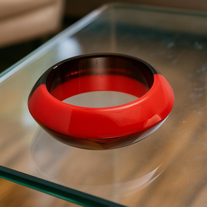 Bracelet en résine artistique, motif marbré marron, fait main, bijou de mode, objet de collection, décoration pour la Saint-Valentin et les fêtes de Noël - Product Image 6