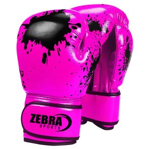 Guantes de Boxeo Estilo Mexicano 6oz 8oz, Guantes de Boxeo Profesionales MMA Negros, Guantes de Cuero PU con Logotipo Personalizado - Product Image 1