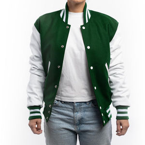 Veste universitaire à manches longues, couleurs unies, avec lettrage brodé OEM pour l'hiver - Product Image 2