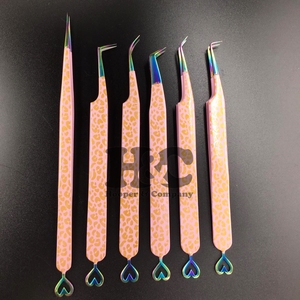แหนบต่อขนตาแบบใหม่ รุ่น Heart Tweezers ยี่ห้อ Mink Private Label ทำจากสแตนเลสแท้ แข็งแรง ทนทาน จับถนัดมือ พร้อมหัวแหนบหลากหลายรูปแบบ - Product Image 1