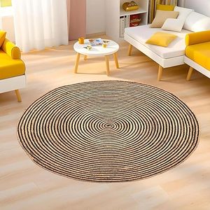 Eco Friendly Hand Braided Jute Cotton Area Rugs Non-Slip Custom <b>Thick</b> Floor Carpet Living Room Exercise Camping Prayer Hand Wash - Product Image 1