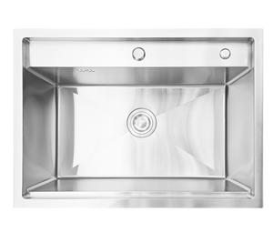 Fregadero de cocina de acero inoxidable cepillado EM 7248 de un solo tazón 304 forma rectangular hecho a mano Vietnam diseño de un agujero garantía de 3 años - Product Image 4