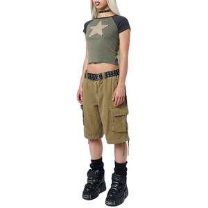 Camiseta Corta para Mujer, Estilo Baby Tee, Manga Corta, Ajustada, Informal, Básica, de Algodón Elástico, Verano, Linda, Ajustada, Esencial para Streetwear - Product Image 3