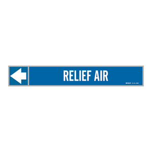 Brady RELIEF AIR Duct Marker <b>Adhesive</b> Label for HVAC Airflow Identification Durable <b>PVC</b> - Product Image 2