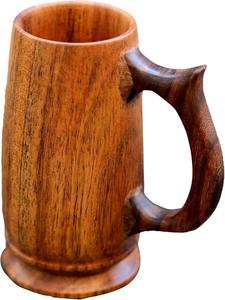 Tasse à lait en bois naturel isolée, artisanale et durable, pour la maison - Product Image 4
