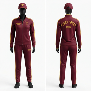 Chaqueta Deportiva Premium de 300 GSM, Impermeable, Resistente al Viento, con Forro Polar, Capucha y Paneles con Ribete Dorado, Personalizable - Product Image 1