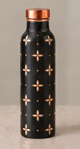 Botella de Agua de Cobre Esmaltada Artesanal con Diseño de Estrella Negra, Lujosa, Ayurvédica, para Fitness, Ecológica, Recipiente para Bebidas, OEM - Product Image 3