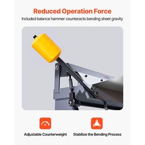 Pressa Piegatrice per Lamiera da 24 Fogli, Capacità 16-Gauge in Acciaio Dolce, Piegatrice per Metallo Regolabile 0-135 Gradi, Piegatrice a Cassetta, Piegatrice a Pressione - Product Image 5