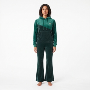 Ensemble sweat-shirt à capuche et pantalon de jogging en velours pour femme, deux couleurs, léger, respirant, tenue de sport d'hiver - Product Image 5