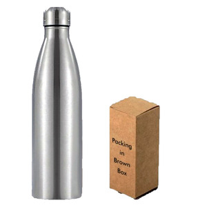 Bouteille d'eau isotherme en acier inoxydable personnalisée Liviya avec impression sérigraphique pour usage promotionnel, Fête des Mères, Pâques - Product Image 5