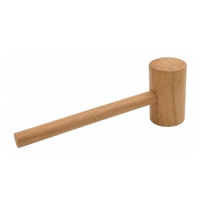 Marteau rond en bois avec manche en bois naturel, outil artisanal pour la fabrication de bijoux et le façonnage des métaux, 8,39 pouces, ZetomedPro - Product Image 1