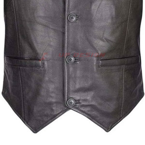 Gilet d'hiver en cuir véritable de qualité supérieure, personnalisable et respirant, pour homme, en vente en ligne - Product Image 3
